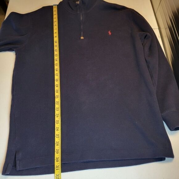 Polo Ralph Lauren Men's LT Dark Blue Quarter 1/4 Zip Sweater - Picture 6 of 9